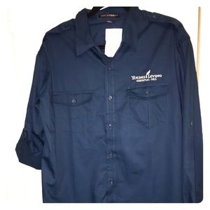 Young Living Embroidered Button Down Shirt